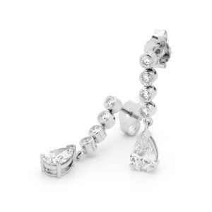 Pear drop diamond earrings by Stelios Jewellers in Perth