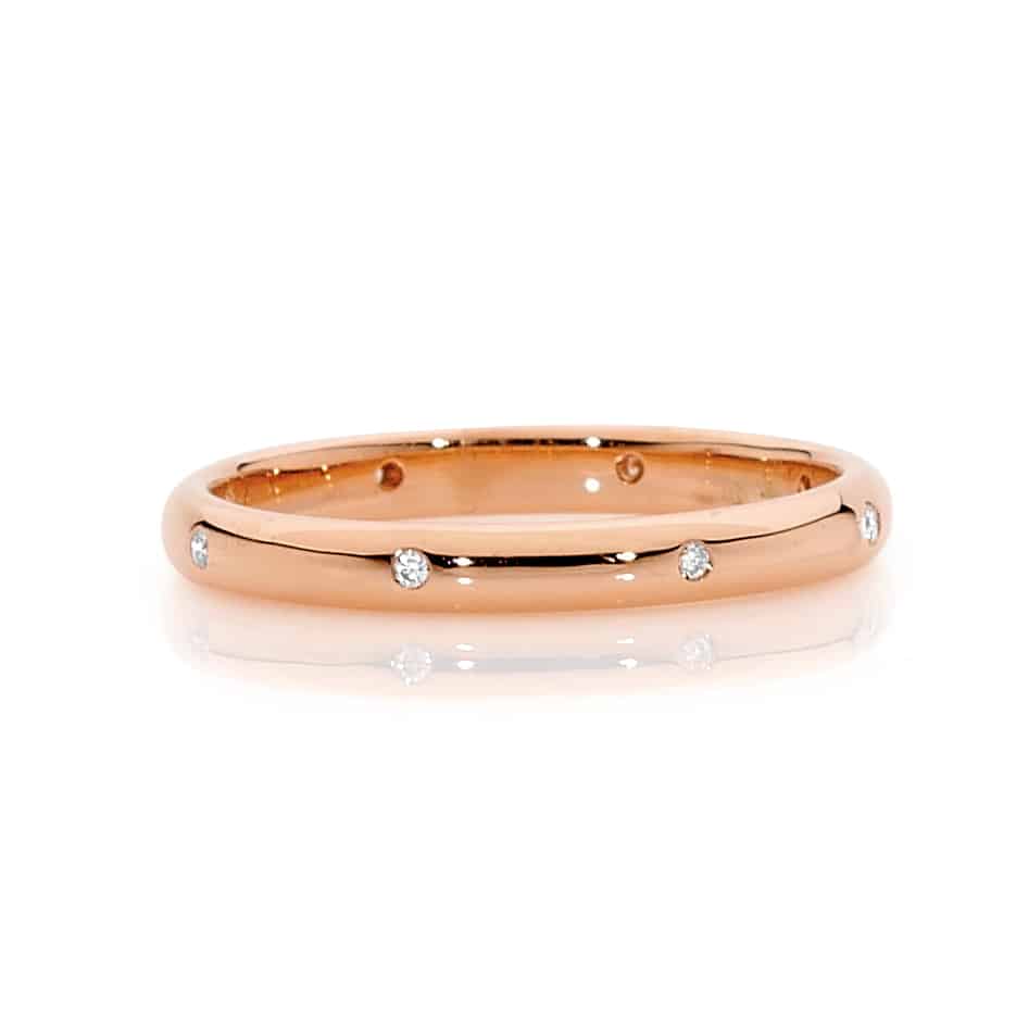 Rose gold diamond band by Stelios Jewellers in Perth