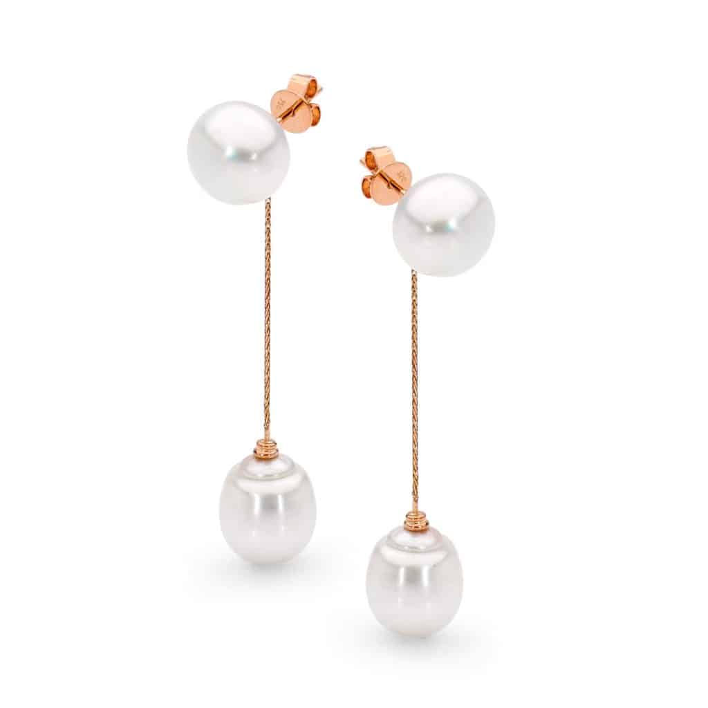 Australian South Sea pearl drop earrings by Stelios Jewellers in Perth
