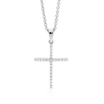 White Gold diamond cross by Stelios Jewellers in Perth