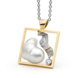 Australian South Sea pearl and diamond pendant by Stelios Jewellers in Perth