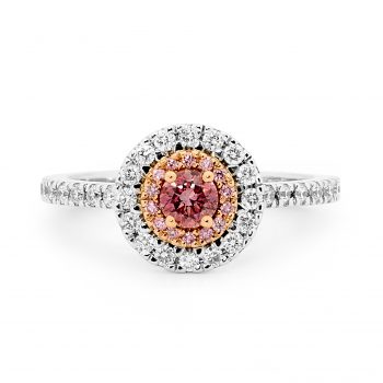 Round brilliant cut pink diamond ring by Stelios Jewellers in Perth
