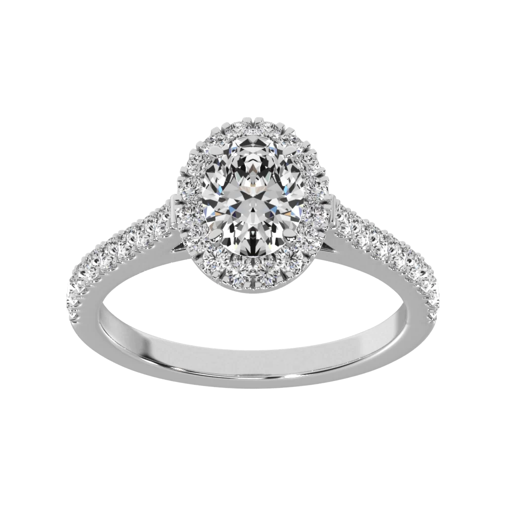 Oval Halo Diamond Ring
