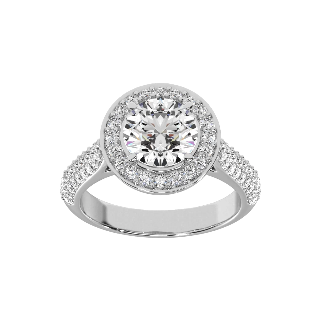 Round Brilliant Cut Diamond Halo Ring