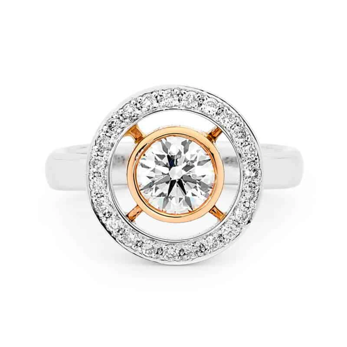 Round Brilliant Diamond Halo Ring