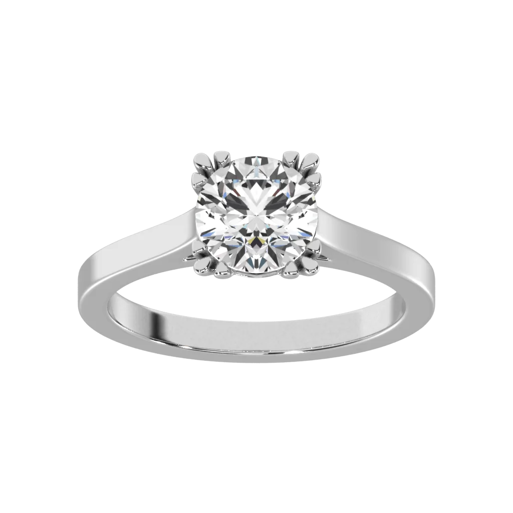 Triple Claw Set Diamond Ring